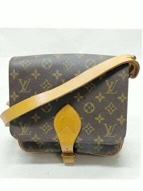 Authentic Louis Vuitton Cartouchiere MM Monogram Crossbody Bag | Vintage LV Bag